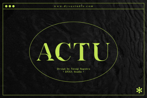 Actu: A Bold Serif Font for Creative Makers