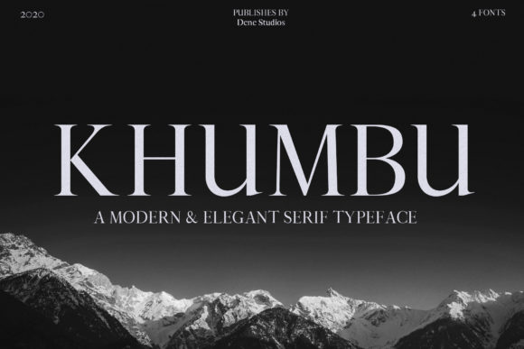 Khumbu Font: Bold Serif for Editorial Design