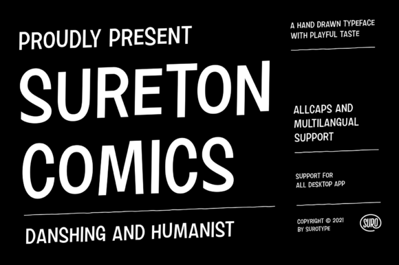 Sureton Comics Font for Web Design